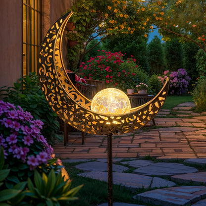 LunaGlow Aura | Maansikkel tuinlamp