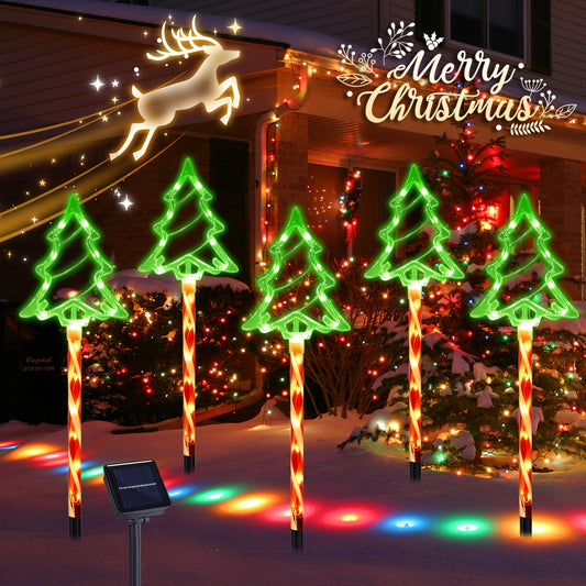 LumiFest | Zuurstok met kerstboom (set van 5)